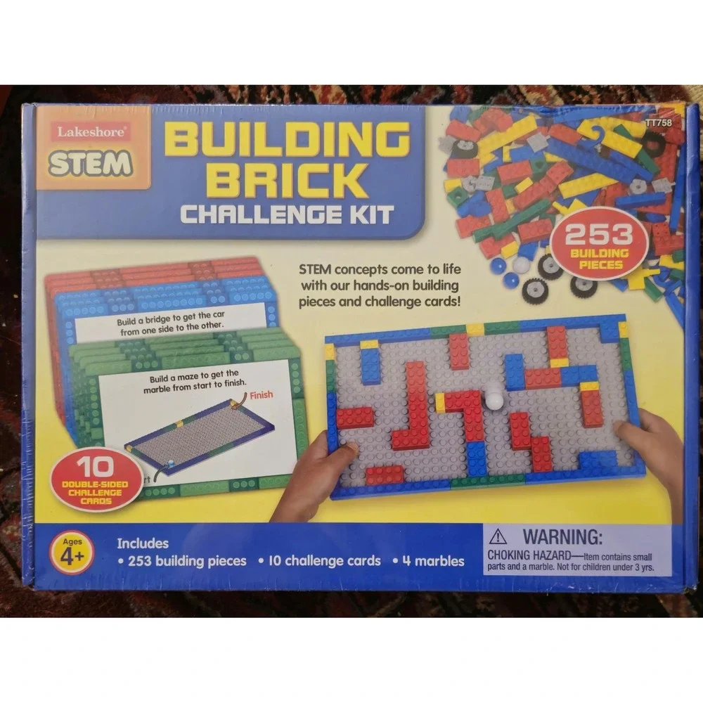 Lakeshore STEM Building Brick Challenge Kit - TT758 Ages 4-7 NEW/Sealed Box